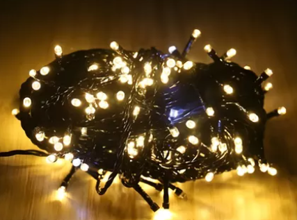 CORDÃO 150 LEDS COM ESTROBOS NA COR BRANCA
